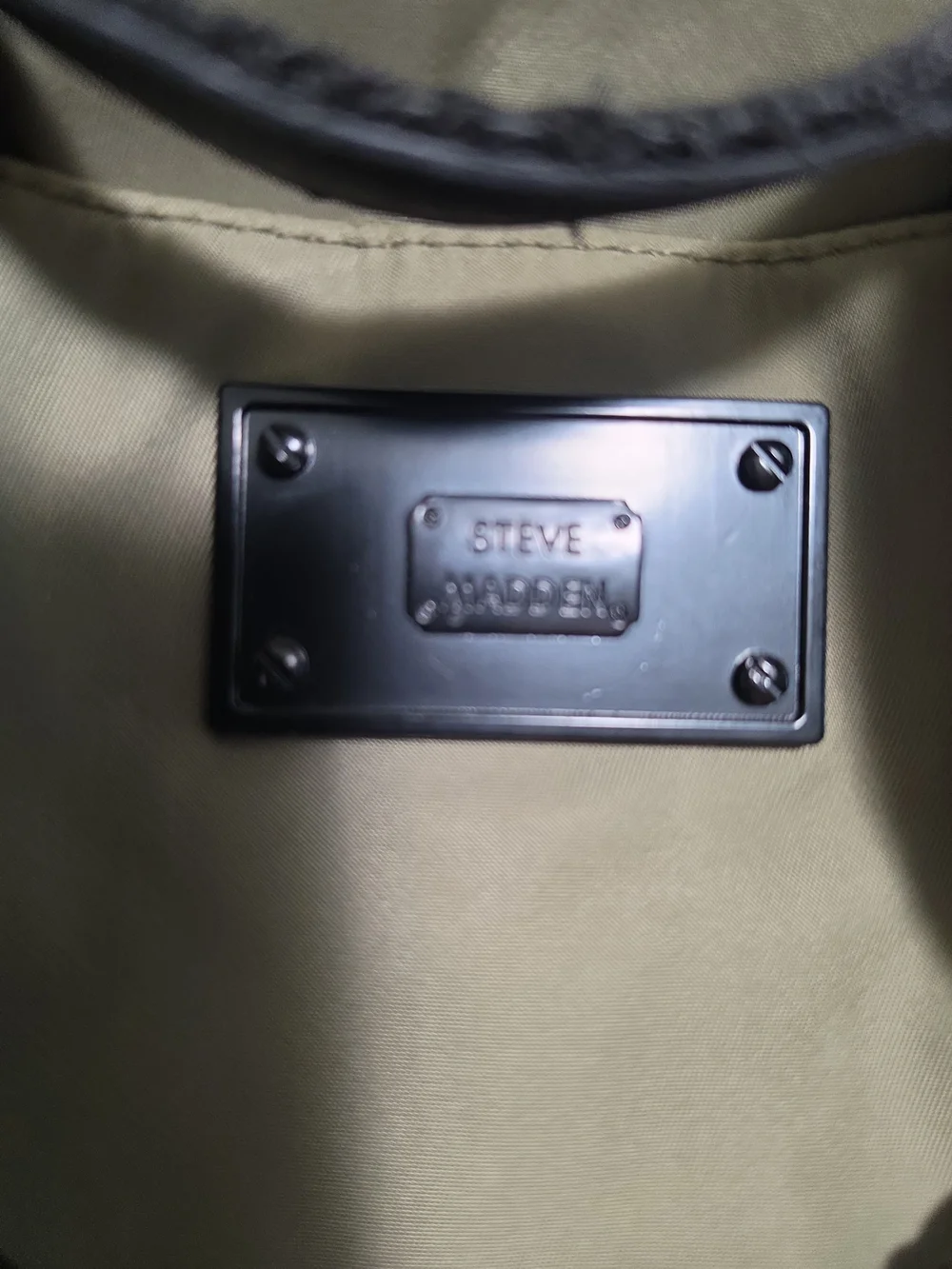 Steve Madden Quilted Nylon Convertible Backpack Tote Bag - Olive Green (Unused)